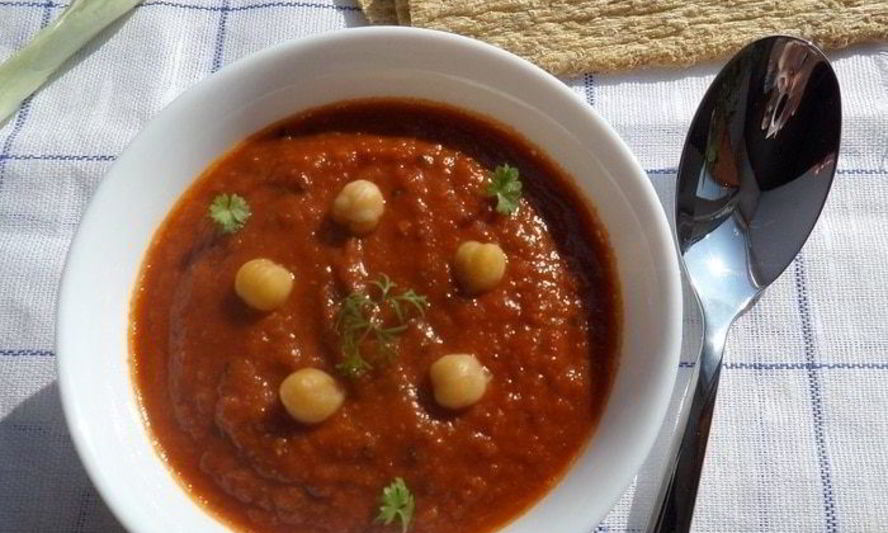 Рецепт томатного супа-пюре с нутом