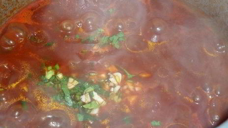 томатный суп-пюре с нутом