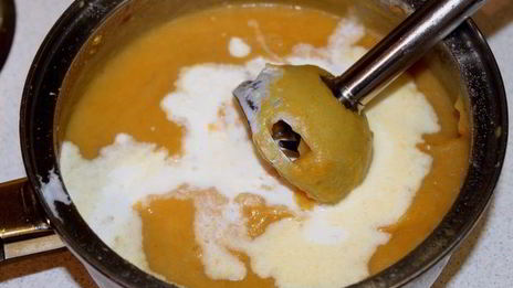 тыквенно-картофельный суп-пюре с беконом