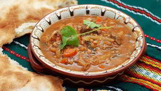 Суп с говядиной и рисом