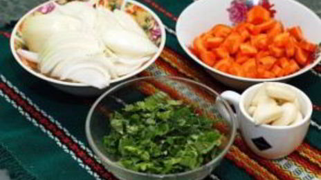 суп с говядиной и рисом