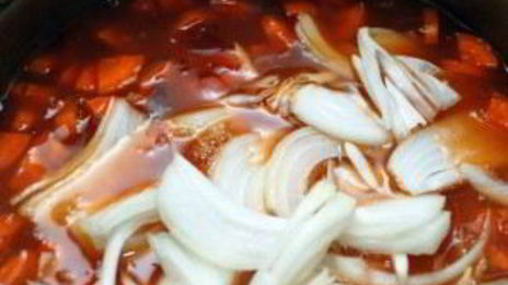 суп с говядиной и рисом