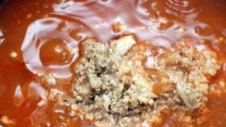 суп с говядиной и рисом