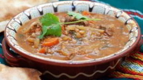 суп с говядиной и рисом