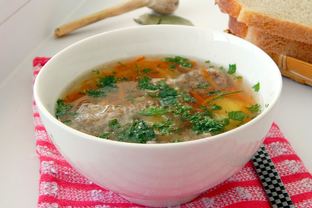 Суп с мясными фрикадельками