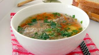 Суп с мясными фрикадельками