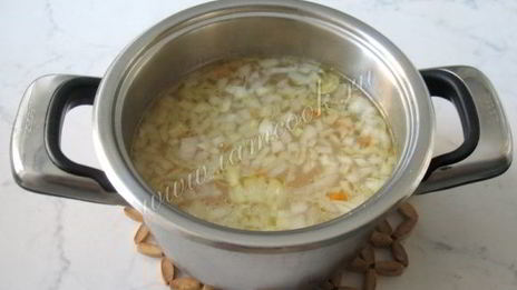 суп с заварными манными кнелями