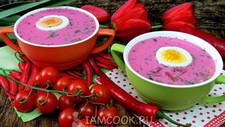 Холодный свекольник с редисом