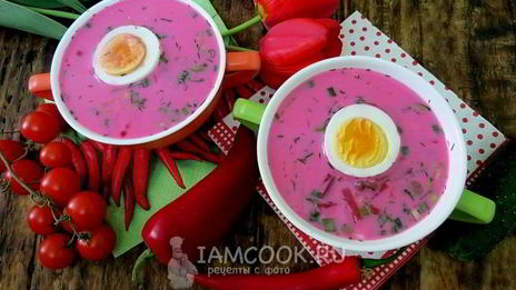 холодный свекольник с редисом