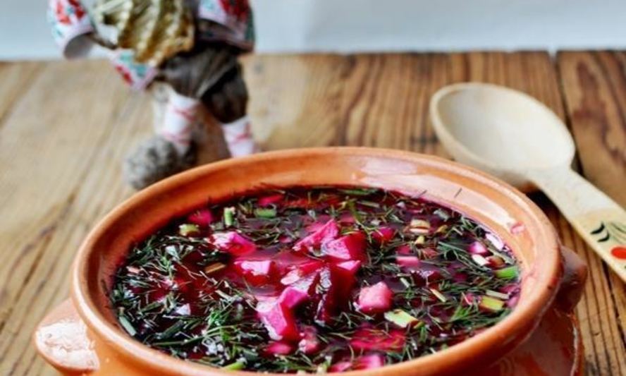 Рецепт свекольника холодного, с ветчиной