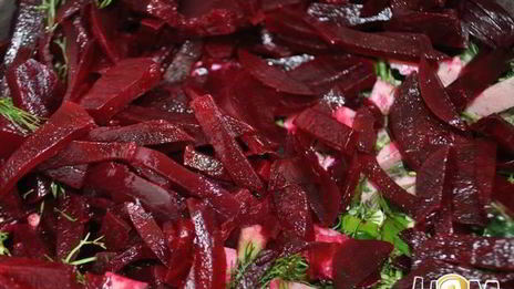 свекольник холодный, с ветчиной