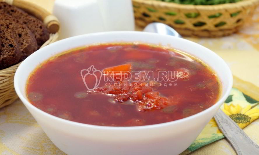 Рецепт свекольника постного