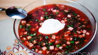 Свекольник с колбасой