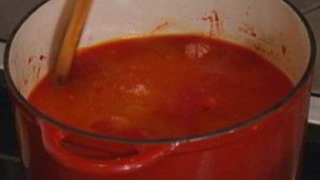 свекольный суп с фрикадельками