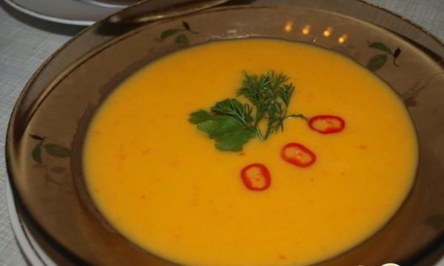 Рецепт острого сырного супа с йогуртом