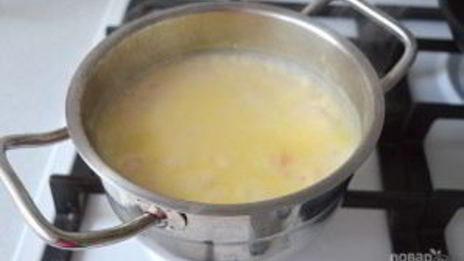 сырный крем-суп с креветками