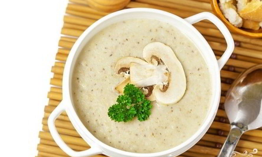 Рецепт сырного крема-супа с шампиньонами