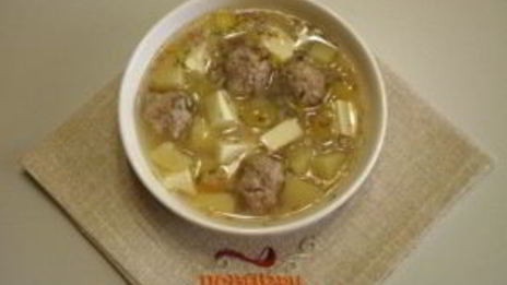 сырный суп с фрикадельками