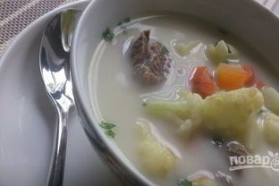 Сырный суп с говядиной