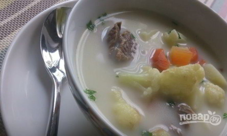 Рецепт сырного супа с говядиной