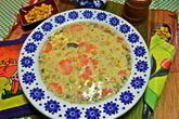Сырный суп с гречневыми хлопьями
