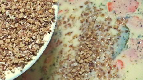 сырный суп с гречневыми хлопьями