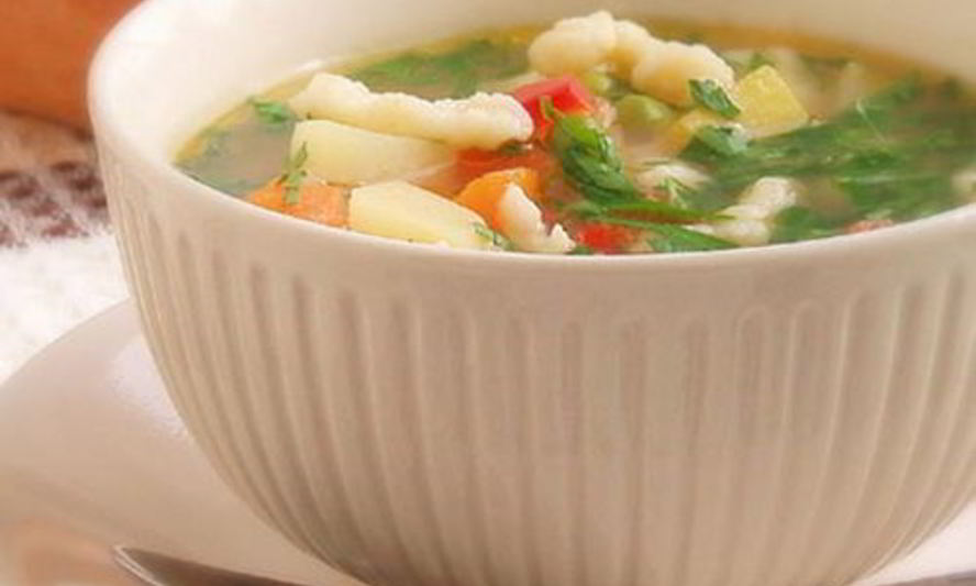 Рецепт сырного супа с клецками из кабачка