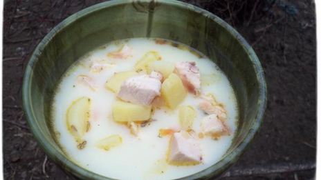 сырный суп с копченой курицей