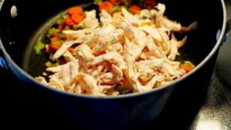 сырный суп с курицей и рисом