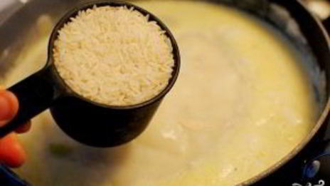 сырный суп с курицей и рисом