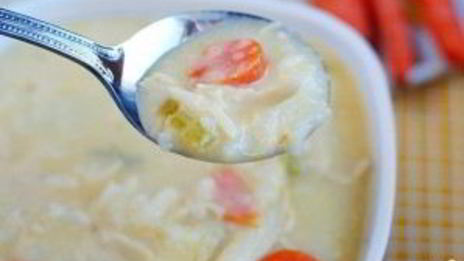 сырный суп с курицей и рисом