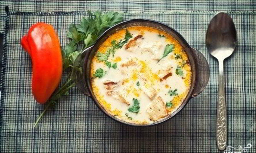 Рецепт сырного супа с овощами