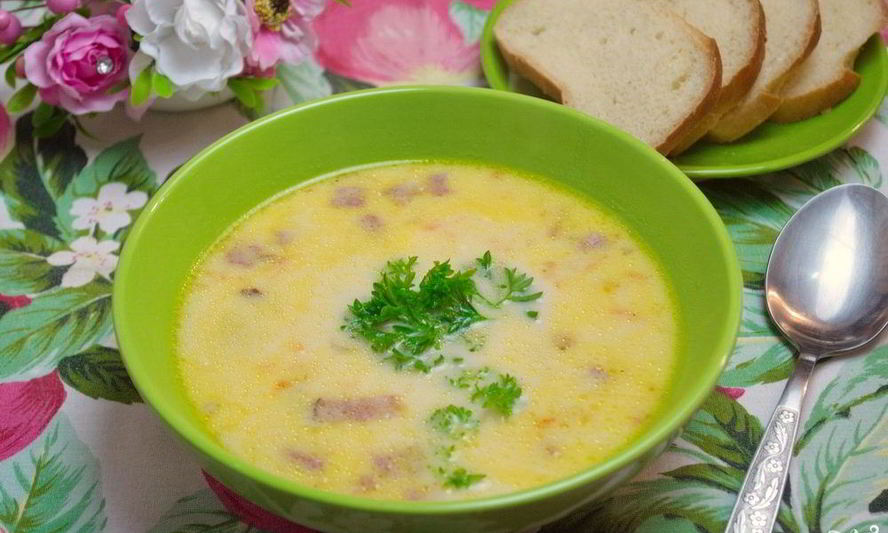 Рецепт сырного супа с плавленым сыром