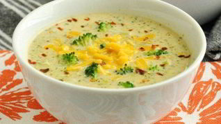 Сырный суп с шампиньонами и брокколи