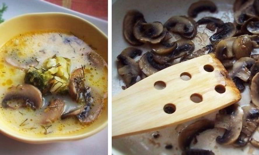 Рецепт сырного супа с шампиньонами