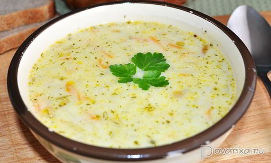 Рецепт сырного супа с вермишелью
