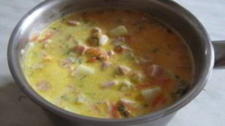 сырный суп в хлебе