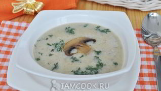 Сырный суп Жульен с грибами