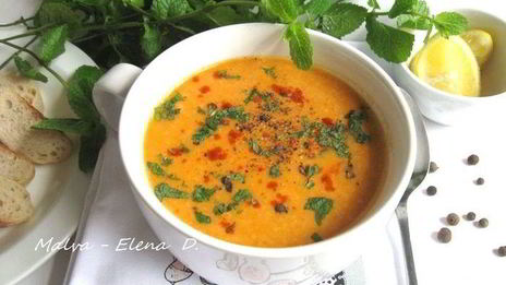 турецкий суп из красной чечевицы