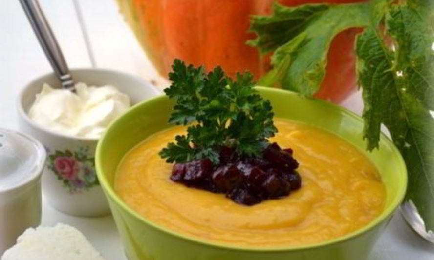 Рецепт тыквенного супа с золотистым луком