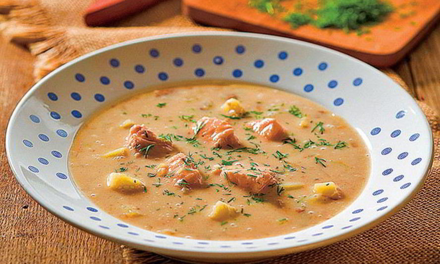 Рецепт карельской ухи из лосося