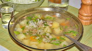 Уха из морского окуня