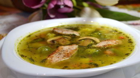 весенний суп с замороженными овощами и рисом