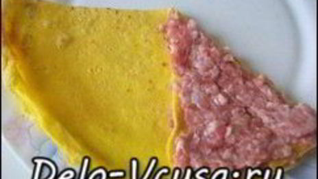 бендерики с мясом — блинчики с сырым фаршем