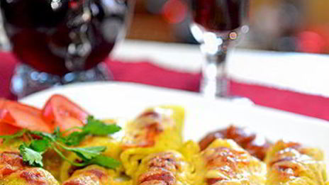 блинчики с мясом праздничные