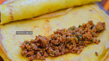 блинчики с мясом праздничные