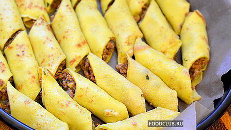 блинчики с мясом праздничные