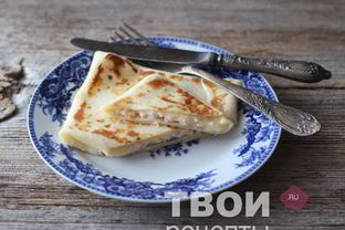 Блинчики с ветчиной и сыром
