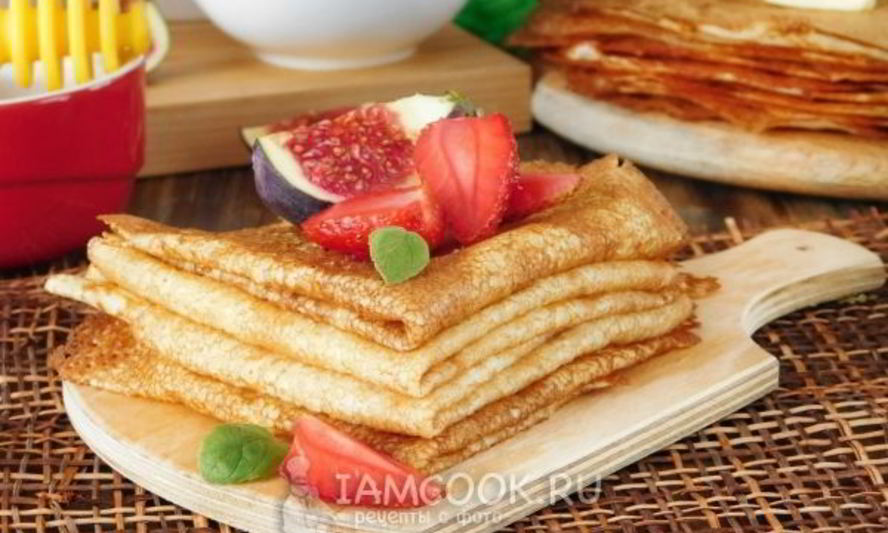 Рецепт блинов на кефире с кипятком