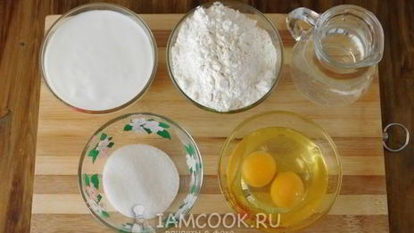 блины на кефире с кипятком